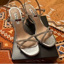 Silver Nina heels
