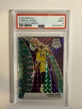 2023 PANINI MOSAIC ELEVATE GREEN #23 LEBRON JAMES PSA 9