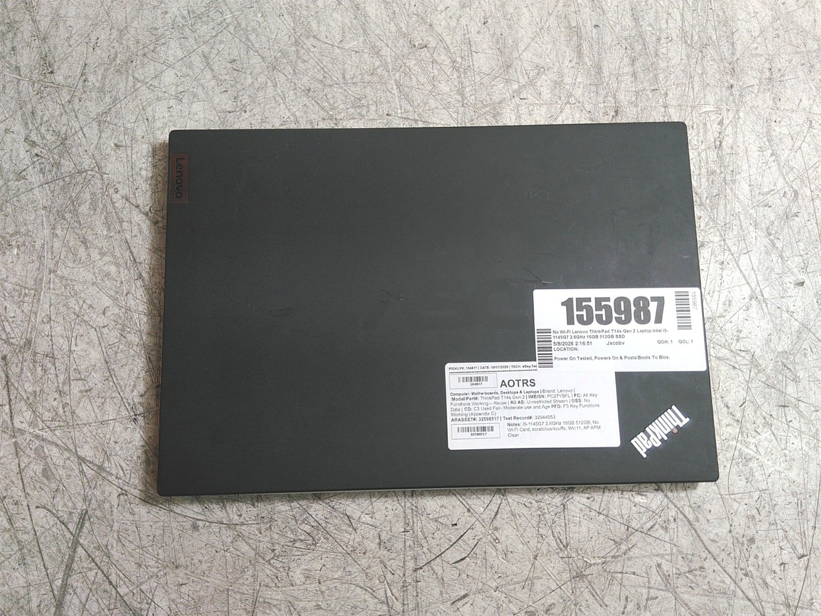Lenovo ThinkPad T14s Gen 2, 14-Inch Laptop, with Intel Core i5-1145G7, Windows 11 Home