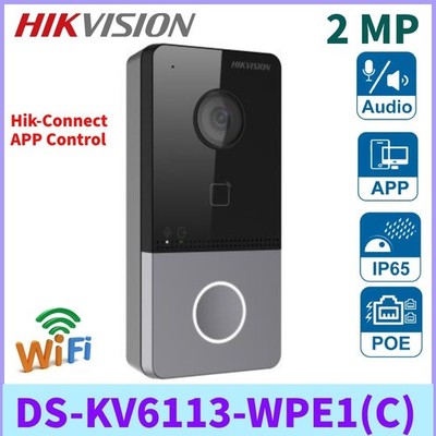Hikvision WiFi DS-KV6113-WPE1(C) Intercom Smart Türglocke Videokamera Türglocke