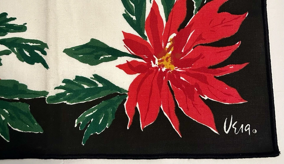 "Juego de 4 servilletas navideñas vintage de pascua de Vera Neumann - 16,5"" X 16,5""" Foto 2 de 2