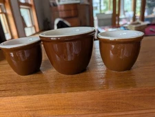 Hall Pottery Custard Ramekins Bowls #251 & #353 USA Lot of 3 Vtg