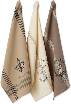 DII French Style Tabletop Kitchen Collection Geschirrtuch-Set, 45,7 x 71,1 cm,