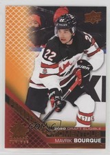 2022 Upper Deck Team Canada Juniors Electric Orange 62/75 Mavrik Bourque 12cy