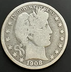 1908-O Barber Silver Half Dollar