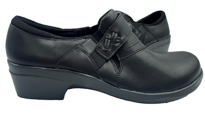 #ad Clarks Women#x27;s Angie Pearl Slip On Leather Comfort Loafers Black Size:7 139H $34.99