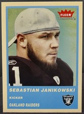 2004 Fleer Tradition Blue SEBASTIAN JANIKOWSKI #314 Oakland Las Vegas Raiders