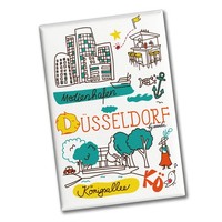 DüSseldorf Wimmelbild Souvenir Souvenir Magnet - KöNigsallee