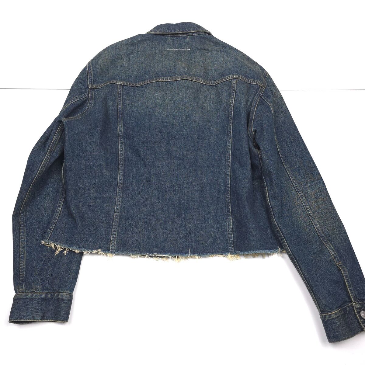 $695 MM6 Maison Margiela Raw Edge Denim Jean Jacket Mens $695 MM6 Maison Margiela Raw Edge Denim Jean Jacket Mens