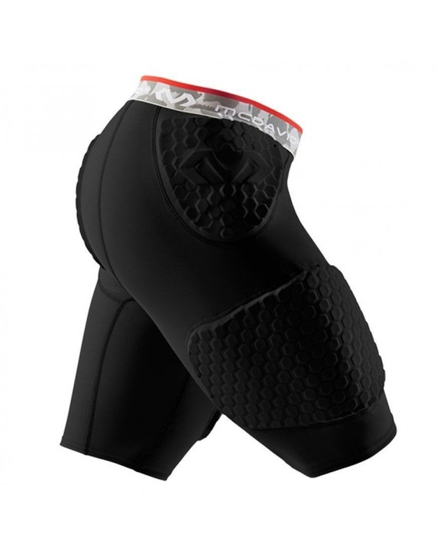 McDavid 7991 Hex Short w/ Contour Wrap-Around Thigh, Black, Large 