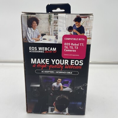 NEW: Canon EOS Webcam Accessories Starter Kit for EOS Rebel T7 T6 T5 T3 7875A011
