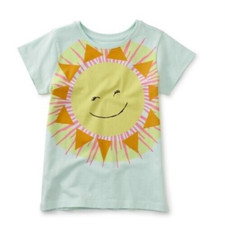 TEA COLLECTION Mostly Sunny S/S Top - Aqua - NWT Girls 3