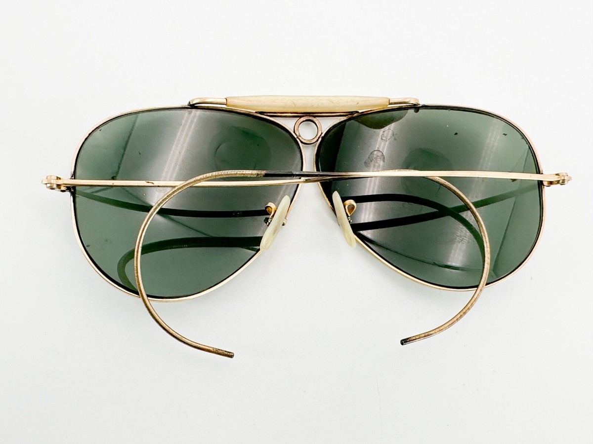 Vtg B&L RAY BAN 1/30 10K GO Sunglasses FRAMES Shooter