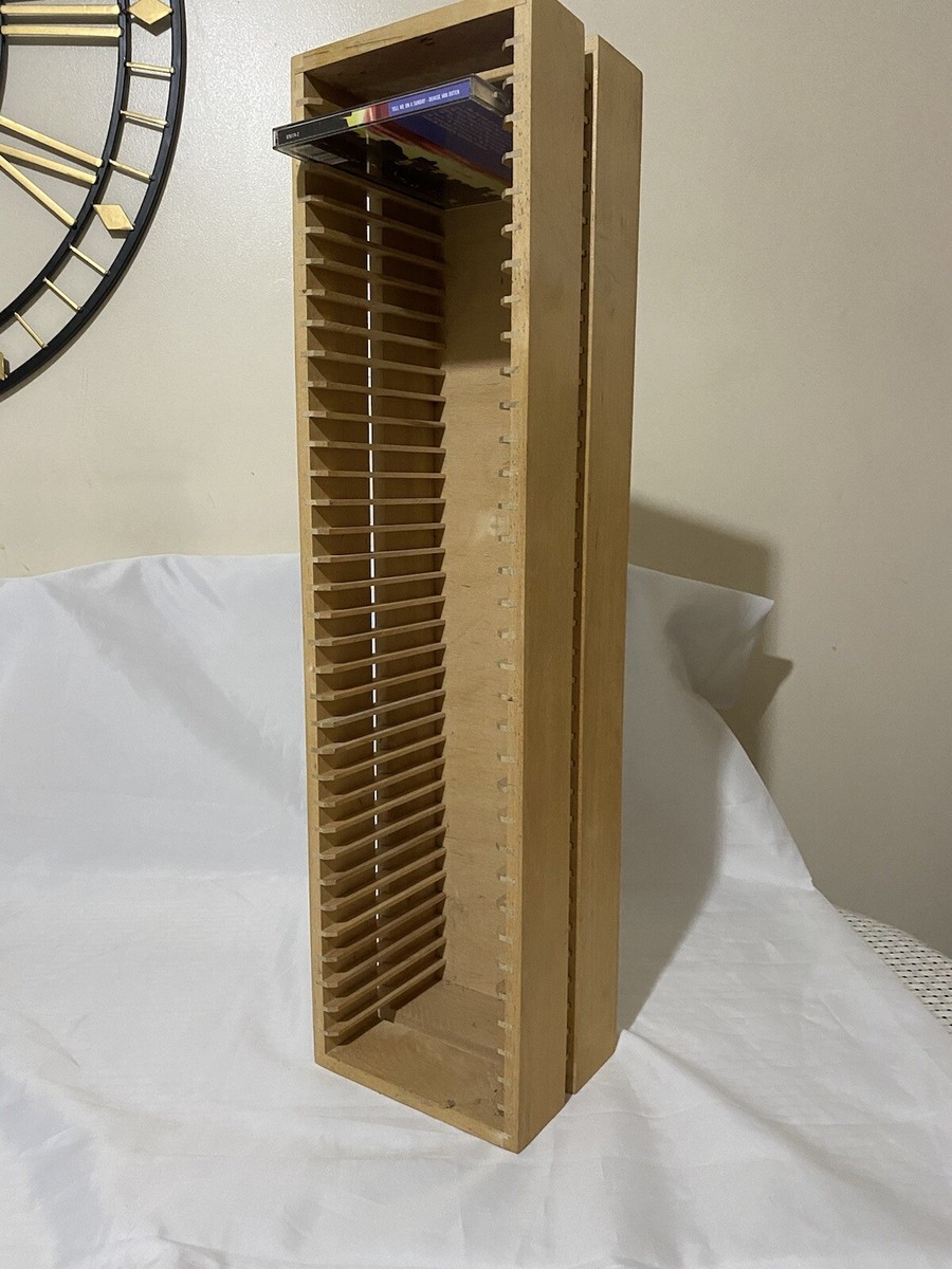 Wooden Ikea Boalt CD Rack CD Storage Holds 35 CDs Solid Well