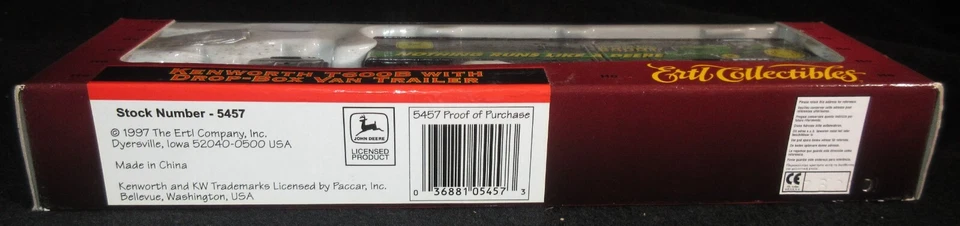 ERTL Kenworth T600B 1997 Semi truck trailer John Deere 8400T 1/87 scale NIB deer - Image 2 of 4