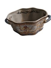  Renaissance Revival Hand Painted Planter With Cherubs 9 Inches Long 