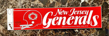 1982 USFL New Jersey Generals Bumper Decal 3x12 Very Rare NFL Herschel Walker