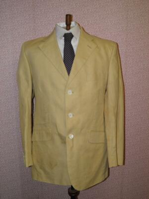 Vintage Gents 'Pakeman Catto & Carter' Sand Coloured Linen Sports Vintage Gents 'Pakeman Catto & Carter' Sand Coloured Linen Sports