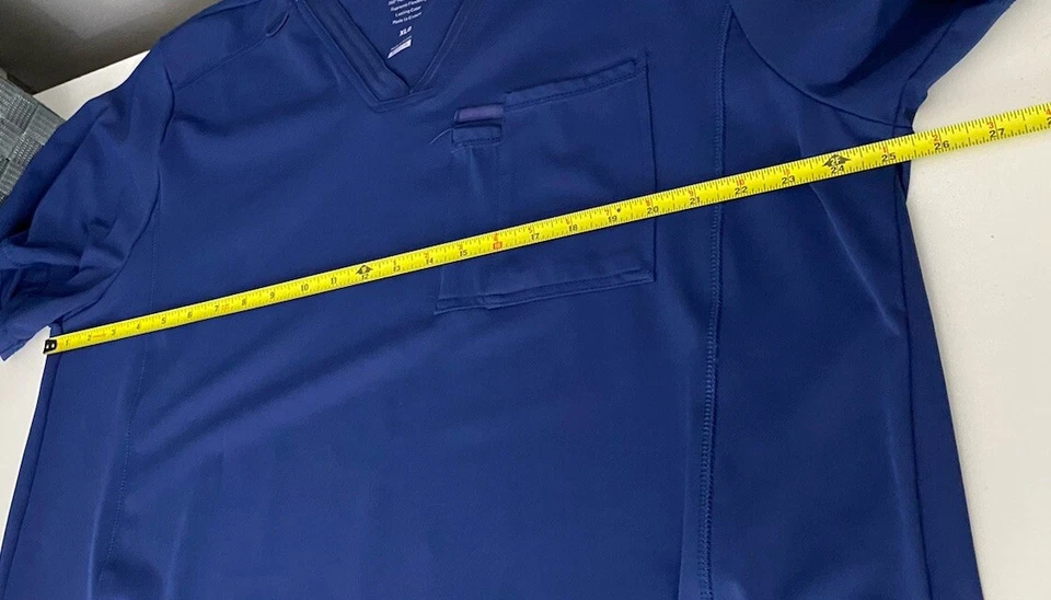 Urbane Performance Scrub Top Men’s Size Extra Large Quick Cool Breathable Blue - Image 4 of 4