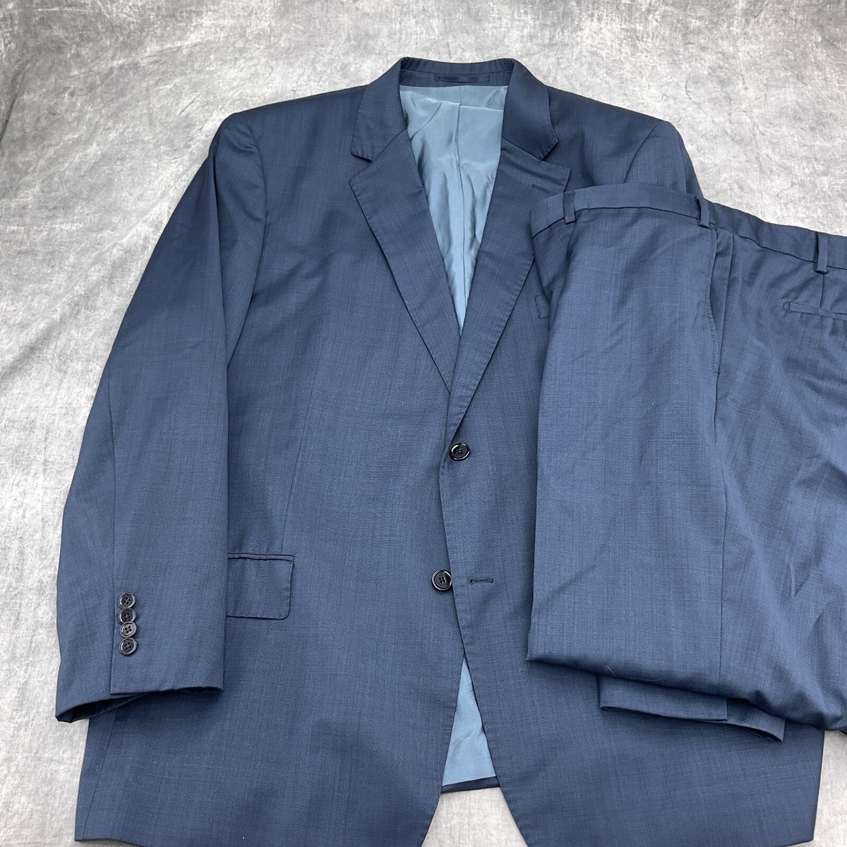 CCS Suit Men 51R/43W x 30L Dynamic Concept Blue Wool Classic Career 2pc