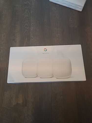 Google Nest Wifi Pro 6E Wireless Mesh Router; 3 Pack; Snow Model: GA03690-US NEW - Picture 1 of 2