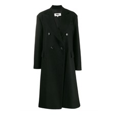 Mm6 Maison Margiela Oversized Double Breasted Long Coat Black *new*
