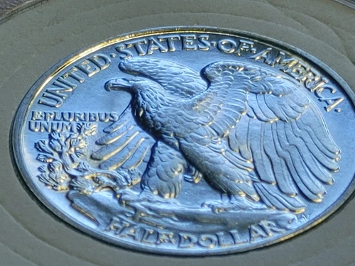 BU GEM PL Best I've Ever Seen 1942 P Walking Liberty silver Half Dollar w Holder