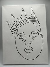 DIY Canvas-Notorious B.I.G 12x16-Paint and Sip Project 90's Rapper Biggie Smalls