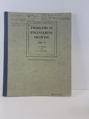 Problems In Engineering Drawing Series 3 Softcover 1951 Levens & Edstrom Rare