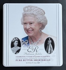 2022 QUEEN ELIZABETH II PLATINUM JUBILEE COLLECTABLE TIN AS NEW EMPTY