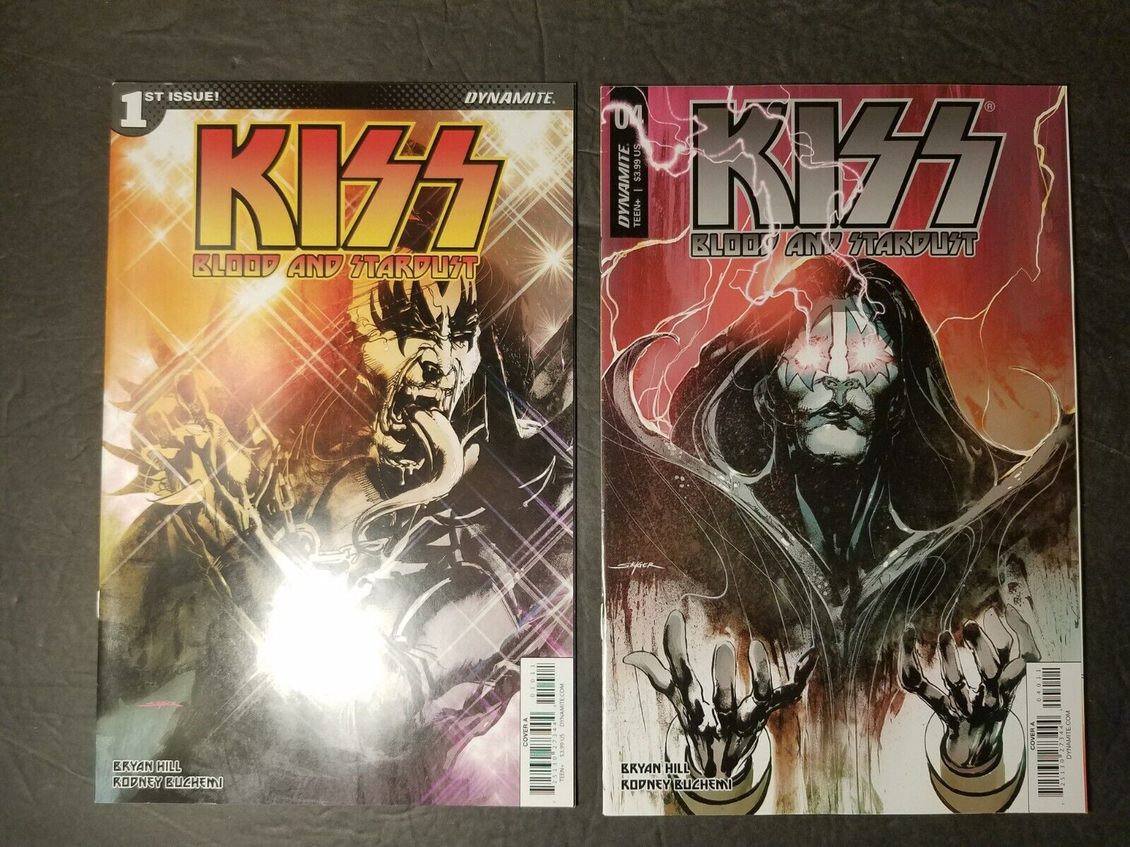 KISS: BLOOD AND STARDUST #1 & 4 COMIC BOOK LOT  (2019)
