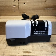 Chefs Choice 210 Hybrid Electric Knife Sharpener, White, Black, Preowned