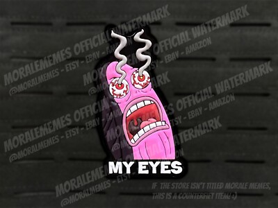 My Eyes Fish Meme Funny PVC Morale Patch