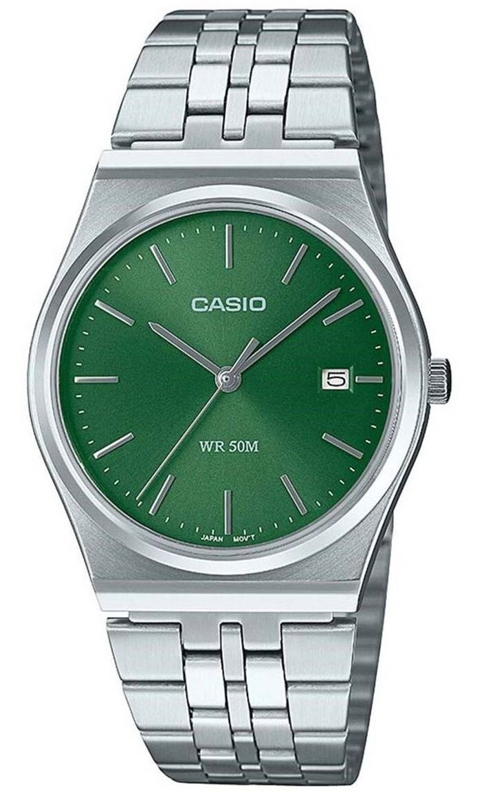 Casio Standard Vintage Style Green Dial Men's Watch MTP