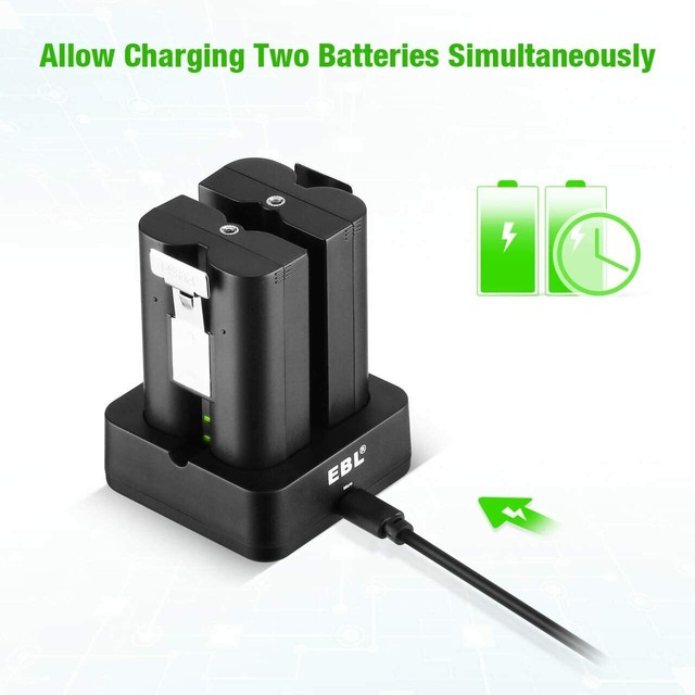 2x 6040mah Ring Batteries + Dual Battery Charger for Video Doorbell 2