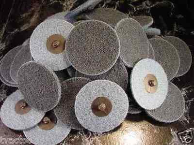 #ad 25p 3quot; FINE ROLL LOCK SANDING DISC roloc scotch pads Made in USA Heavy Duty $25.00