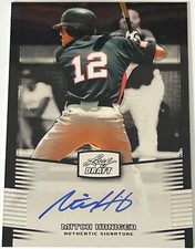 2012 Leaf Metal Draft MITCH HANIGER Refractor On Card Autograph Auto 18/99