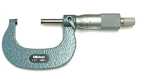 1-2" OUTSIDE MICROMETER .0001"  RATCHET STOP CARBIDE FACE MITUTOYO 103-262