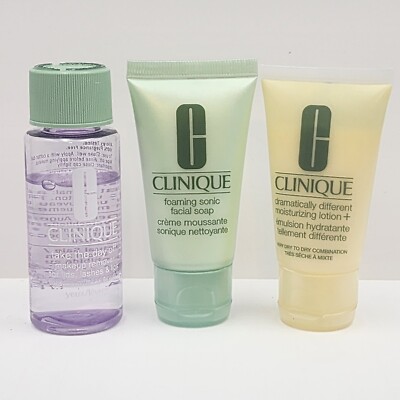CLINIQUE Foaming Sonic Face Soap, Makeup Remover & Dramatically Different Lotion