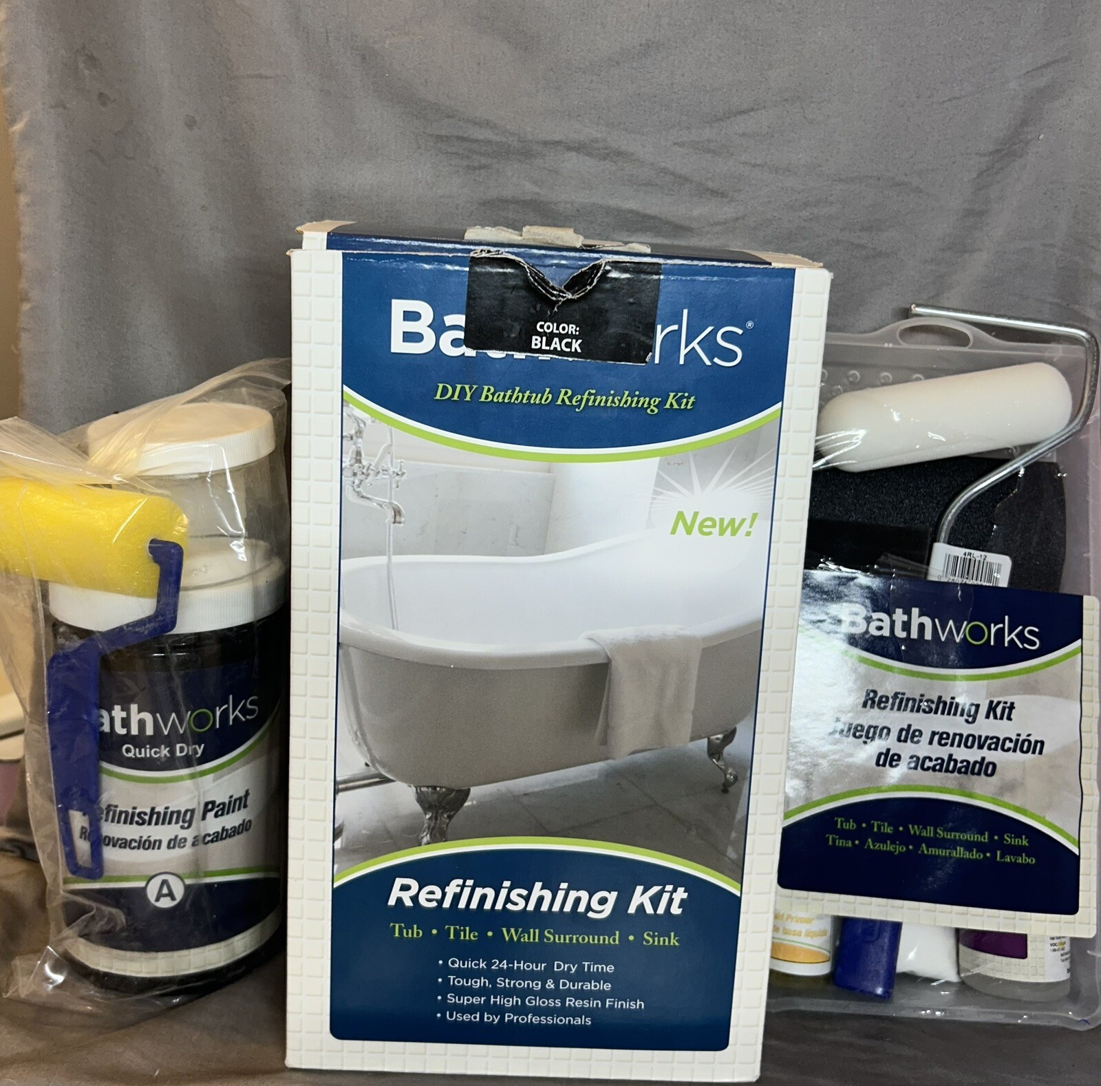 Bathworks DIY Bathtub and Tile Refinishing Kit Black eBay