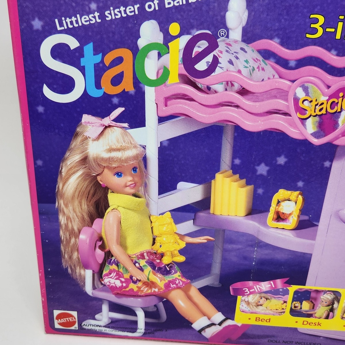 VINTAGE 1993 STACIE 3 IN 1 BUNK BED SEALED # 9510 100