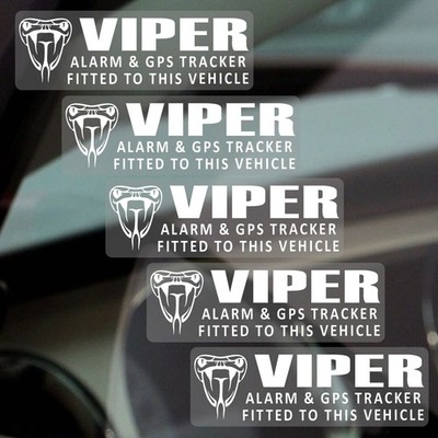 5 x Aufkleber VIPER Alarm und GPS Tracking Schilder Gerät montiert Fahrzeug sicher G17