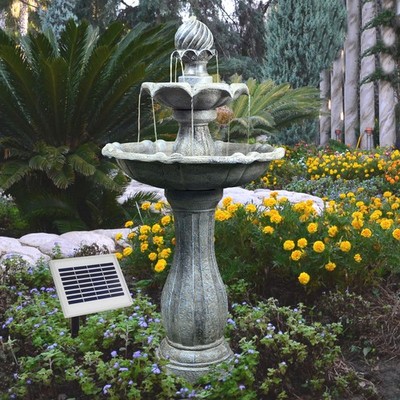 GARTENBRUNNEN SOLAR SPRINGBRUNNEN KASKADENBRUNNEN ZIERBRUNNEN WASSERSPIEL FONTAN