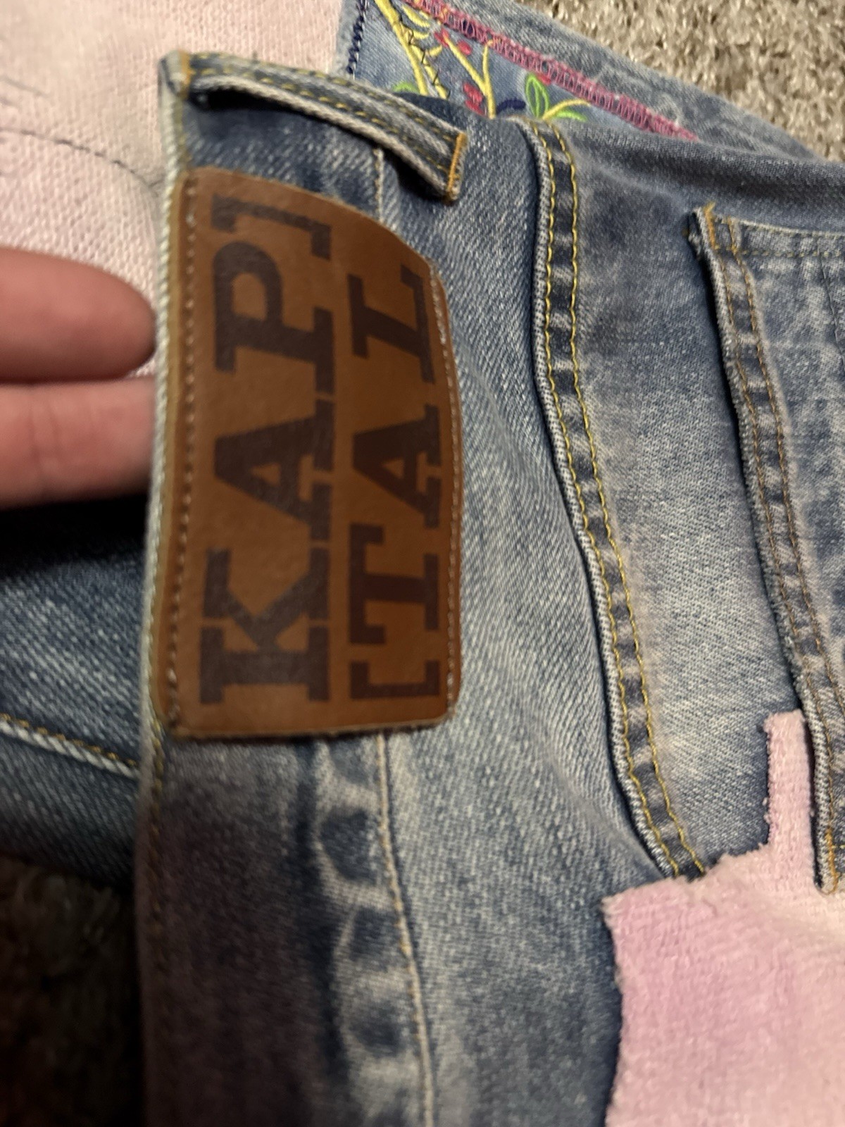 Kapital Kountry Patchwork Embroidered Distressed … - image 3