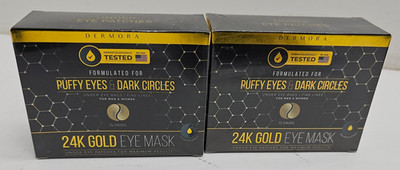 Dermora 24K Gold Eye Mask Lot of 13 195 Pairs Puffy Eyes Dark Circles New