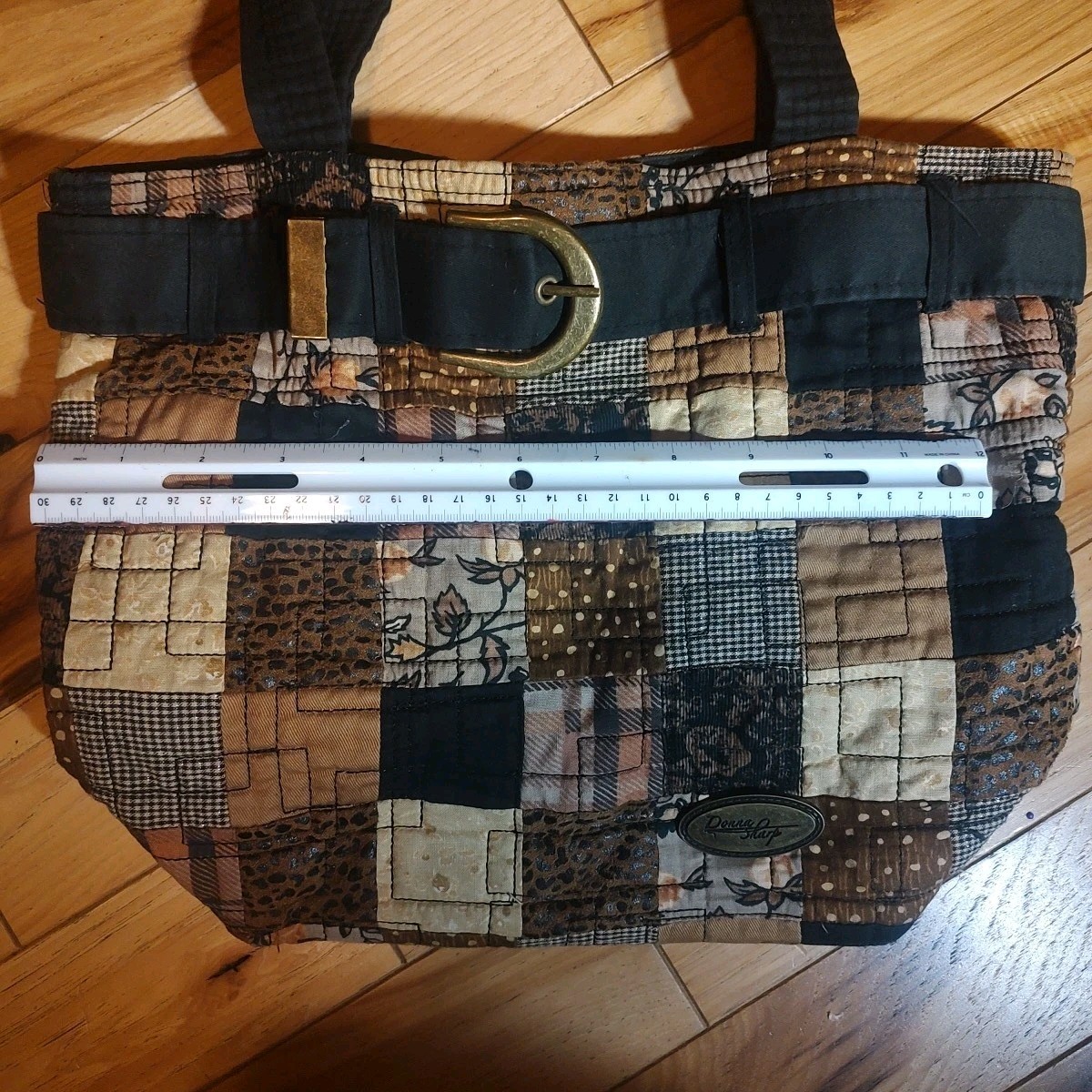 Donna Sharp Brown Patchwork Purse - image 2