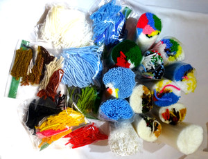Lot of Latch Hook Rug 12 Skein + PARTIAL Craft DIY
