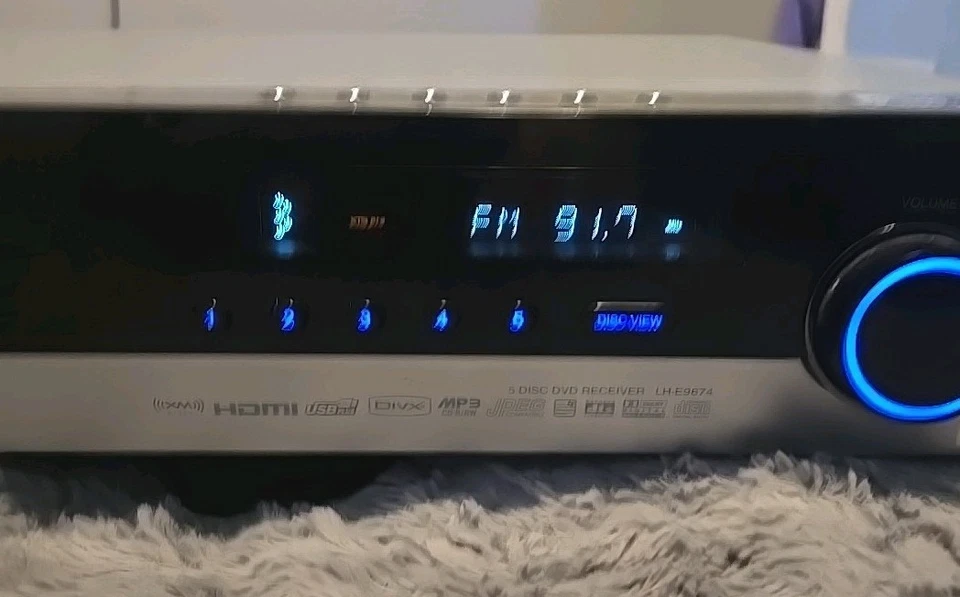 LG 5 Disc 130 Watt DVD Receiver Model #LH-E9674 130 Watt Tested Works - Image 4 of 4