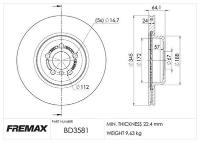 Bremsscheibe FREMAX BD-3581