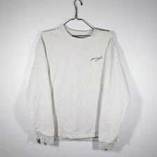 YoungLA Long Sleeve Shirt Men's Size M Cream White Elastic Athletic Oversized